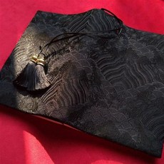 臺灣出貨 新書衣真我 無極 古風刺繡織錦緞手工布書衣 A5A6手帳本 國風禮物, 黑A5書衣+本子備注空白/方格/橫線, 1個