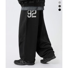 TRILLION 92 그래픽 딥 턱 벌룬핏 스웨트 팬츠_3color