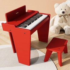 미니 원목 피아노 전자 인테리어 피아노학원 카페, 레드, 1개