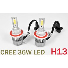 2顆 白光 LED COB 12V 36W H13 9008 6000K 高低光束 高亮大燈 霧燈 近光燈 遠光燈 頭燈, 1個