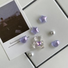 치치랜드 냉장고 자석 인테리어 샤인 베어 퍼플