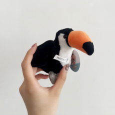 몽글몽글 새 봉제 인형 키링 3종, 1개, 투칸, 14cm