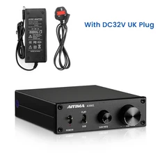 AIYIMA 오디오 서브우퍼 앰프 패시브 스피커 홈 시어터 DIY용 HIFI 모노 파워 클래스 D 디지털 A3001 TPA32, 01 CHINA, 02 with UK plug