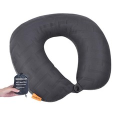 TREKOLOGY 비행기용 여행용 목 베개 - 수면을 위한 프리미엄 비행기 목 베개 - 장거리 비행을 위한의 목 지지대 - 등급의 여행용 베개 비행기 및 여행을 위, 회색