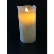 인테리어캔들 타이머 기능이 있는 원격 제어 기둥 LED 파라핀 촛불 조명 춤추는 불꽃 녹은 가장자리 웨딩 크리스마스 바 홈 앰버 Dia75cm, 1 높이 20cm