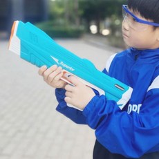 [3323]충전식 프리미엄 장거리 발사 파워 타이푼 전동 물총, 1개, 타이푼 충전식 전동물총세트(색상랜덤)+추가배터리1개