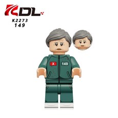 오징어게임 한국 드라마 시리즈 레고호환 블록 피규어 블랙 관리자 캐릭터 미니피규어, 1개, K2273 4cm