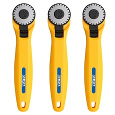 올파(OLFA) 점선칼 PRC-3 점선커터 로터리커터 원형 점선 커터 28mm, 3개