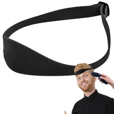 네크라인 면도 템플릿 헤어 트리밍 가이드 DIY 헤어컷용 실리콘 커브 헤어컷 밴드 깔끔한 스트레이트 넥 헤어라인 들기 클리퍼용 페이드 테이퍼 레드 [호환], Black