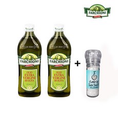 FARCHIONI 엑스트라 버진 올리브 오일 1L 2병 + 지중해소금 천일염 1개, 없음
