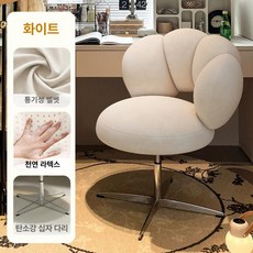 여자 컴퓨터 의자 화장대 침실 사무실 편한 등받이 책상, 나일론/강철 5발, 팔걸이 없음, 실버 카본 화이트 벨벳 내추럴 라텍스 A
