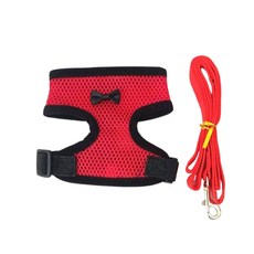 조류 산책줄 닭 하네스 리드줄, 1개, 레드