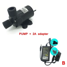Bringsmart 800L/H DC 12V 24V 태양열 브러시리스 미니 소형 모터 물 순환 워터 펌프 5m 7.5m 방수 맞춤형, 03 660B n adapter, 01 EU, 02 2V  800L