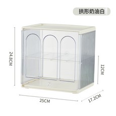 防塵杯子收納置物架亞克力杯架水杯茶杯展示架子桌面放杯子收納盒, 1個, 拱門奶白色:如圖