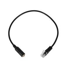 (ADIT) PC용 전화 헤드셋 어댑터 RJ9 to 3.5 싱글잭 (20cm) (AS0168), AS0168