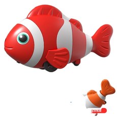 兒童電動感應躲避小丑魚玩具, 紅色 60歌充電版小丑魚, 1個