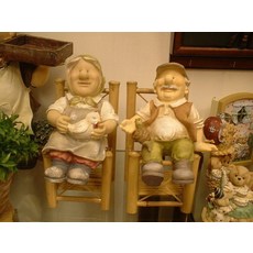 *︵House傢飾︵*鄉村風阿公阿嬤椅組 (含竹椅) - 兒童椅/幼兒椅, 1個