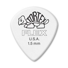 Jim Dunlop Tortex Flex 재즈 III XL .88mm 12팩 기타 피크 (466P.88)_163433, 1.5mm, 화이트_163433