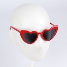 패션소품 하트 뿔테 선글라스 레드 프레임형안경