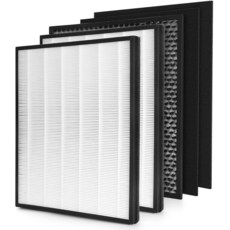 FCFMY InvisiClean Claro IC-4524 공기 청정기 청정기와 호환되는 교체 필터 2팩 메인 2개 활성탄 나일론 프리 59045, HEPA 2개 +벌집 카본 1개+프리 필터 2개