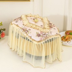 다용도 밥솥 덮개 레이스 플라워 밥통 방진 커버, 퍼플, 1개