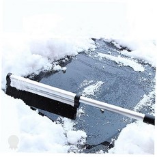 차량 앞유리 눈 제거 도구 길이 조절 가능 브러시 겨울철 성에 긁개 물기 제거, 1개