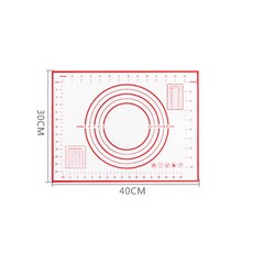 超低價！矽膠烘焙糕點墊不粘玻璃纖維麵團擀麵墊揉麵墊帶測量, 1個