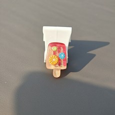 썸머 스틱 아이스 자동차 걸이 조수석 글러브 박스 앞좌석 수납 걸이 차량 인테리어 용품, 오렌지 아이스바 걸이, 하나