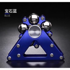 摩天輪指尖陀螺 創意桌面擺件 解壓玩具 金屬陀螺 發洩神器 送禮品, 藍色, 1個