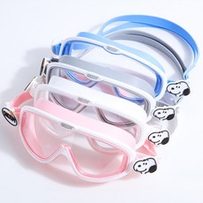 자외선차단 99.9% 스누피 수영 고글 물안경 아동용, 핑크, 1개