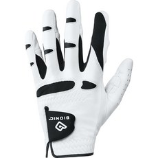 BIONIC 남성용 스테이블그립 골프장갑 화이트 S 내추럴 핏, Worn On Left Hand, 1개, XX-Large