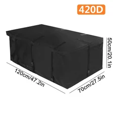 대형 방수 자동차 화물 지붕 가방 옥상 수하물 캐리어 블랙 보관 큐브 여행용 SUV 밴 600D 120x90x44cm, 06 420D Bag1, 1