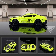 【台灣出貨】1:43合金超跑模型車，仿真警車合金模型，兒童玩具賽車, 4322-雙開門跑車-螢光綠, 1個