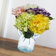 글샵 수국꽃 조화 공간장식, 05.옐로