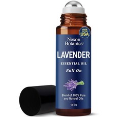 프랑켄스 앤 미르 에센셜 오일 롤온 10ml 아로마테라피 및 스킨 케어를 위한 100% 순수 천연 NEXON Botanics, Lavender, 0.33 Fl Oz (Pack of 1), 1개