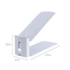 雙層收納鞋架 鞋托架 鞋架 可調節鞋架 簡易鞋架, 1個, 灰色