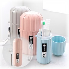 별난상점 여행 휴대용 칫솔 치약 보관함 케이스, 1개, 소형-핑크