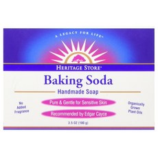 Heritage Store 베이킹 소다 핸드메이드 솝, 100g, 1개