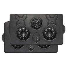 Vitantonio鬆餅機玫瑰鬆餅烤盤，輕鬆製作精緻花朵造型鬆餅，不沾塗層易清洗，享受烘焙樂趣, 2個