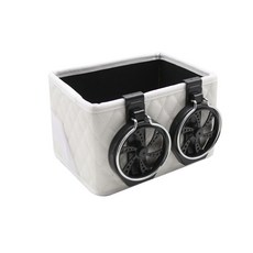 차량용 콘솔트레이 수납 컵홀더 포켓 콘솔박스, 화이트