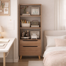 슬림 멀티 수납 선반 서랍장 침실 거실 책장 정리장, A02