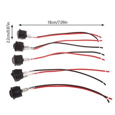 5개/몫 라운드 로커 스위치 ON 토글 RV 와이어 자동차 2 Off 핀 미니 포함 12V SPST