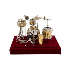 미니어처 재즈 드럼 키트 모델 마이크 심벌 악기 1/12 인형 집 액세서리 액션 피규어 장식, 03 14x10x10cm