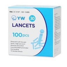 YW 일회용수동랜싯 30G 채혈침, 100개입, 4개