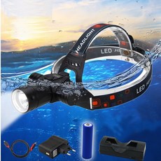 중 써치 방수 다이버 헤드랜턴 DJ71 해루질장비 후라시 작업등 낚시 집어등 해루질랜턴 손전등 후레쉬 휴대용탐조등 사냥용써치, 1개