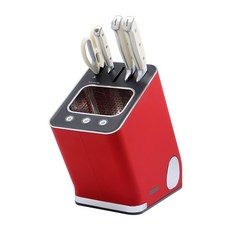 [쿠진본사] 나이프케어 시즌2 살균건조기 칼갈이 + 칼세트, 루비레드+칼세트, 나이프케어2