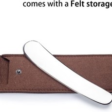 Duobi多筆 不銹鋼醫用筋膜刮痧臉部美容面部全身肌肉提拉理療放鬆按摩肩胛骨, 173x33x6厚送高檔毛氈袋子, 1個