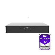 유니뷰 XVR3104-Q3 4채널 올인원 CCTV DVR 녹화기 본체 4TB 하드 포함, 1개