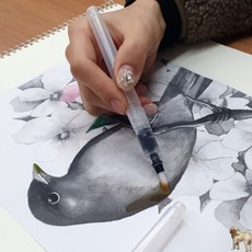 꿀이맘 물붓 대형 미술용품