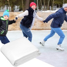 DANHMAO 7.6 x 9.9m(25 x 35피트) 화이트 아이스 링크 라이너 6mm 플라스틱 뒷마당 아이스 링크 키트 라이너 교체용 아이스 링크 라이너